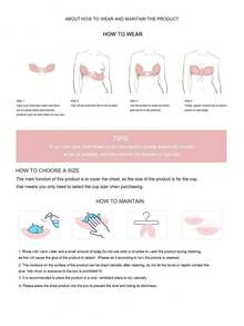 硅胶可调节胸罩贴片抽绳隐形提升聚拢胸罩透气粘合可重复使用胸垫胸罩适合派对和晚礼服 - 卡其色 - 查看 5