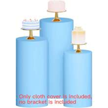 1 Set einfarbiger zylindrischer Ständerüberzug, Spandex Elastischer Säulenüberzug für Hochzeitsfeier, Dessertbuffet Dekoration, passend für zylindrische Tische, geeignet für Hochzeitsaccessoires, Süßwarenbuffets, Geburtstagsfeiern, Weihnachtsveranstaltungen, alle Jahreszeiten (Gestell nicht enthalten)