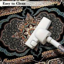 Großer Teppich/Campingdecke geeignet für Innenhof/Innenbereich, mit personalisiertem retroboho-Muster, aus hochdichtem Material mit rutschfester Unterseite, farbbeständig, abriebfest, sehr saugfähig, geeignet für Holzböden und Außenbereich, leicht zu tragen, verdicktes Material für angenehmes Fußgefühl, Deko für Eingangsbereich, Bad, Küche