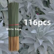 8.66in White Sage Smudge Stick, Suitable For Yoga & Meditation, Purifying, Eliminating Negative Energy, Suitable For Outdoor Camping As Mosquito Repellent