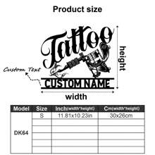 1 pezzo di Decorazione da parete in metallo personalizzata - Targa personalizzata con nome dello studio per la casa, per la decorazione della stanza degli uomini e dell'officina - Design versatile per appendere - Regalo perfetto per gli amanti dei tatuaggi, decorazione di San Valentino, decorazione di San Valentino