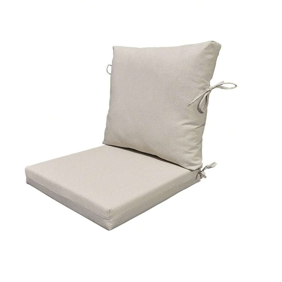 20" X 20" Premium Beige Outdoor Dining Chair Cushion