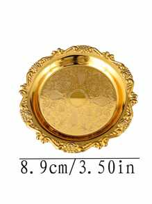 1/2pcs, Round Storage Tray, Multi-Function Jewelry Display Tray, Necklace Tray, Jewelry Rack, Dessert Tray, Fruit Tray, Ring Tray, Storage Rack, Home Decoration, Perfume, Candles, Festival Party, Wedding Gifts Suitable For Weddings, Valentine'S Day, Storing Jewelry And Jewelry In The Living Room, Dressing Table, Study, And Dressing Room.