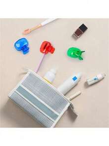 1 pièce/2 pièces/5 pièces Porte-brosse à dents pour la maison, étui de protection contre la poussière portable pour brosse à dents de voyage, clip de protection de tête de brosse à dents portable, clip de rangement de brosse à dents, étui de protection portable pour brosse à dents, boîte de brosse à dents portable, décoration de salle de bain, décoration d'automne, retour à l'école - Multicolore - Voir 6
