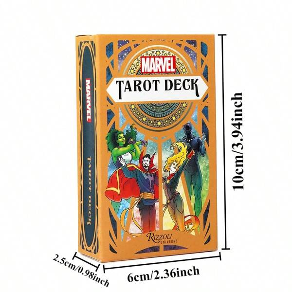 Marvel Official Marvel Tarot Card Deck For Beginners - 78 Character Art Cards For Fortune Telling & Collectibles - Premium Quality Novelty Gag Gift For Teens & Adults - Perfect For Party Games, Hobbies, And Superhero Fans.