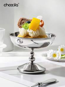 choxila 1pc Stainless Steel Dessert Bowl, Dessert Cup, Ice Cream Bowl, Yogurt Snack Candy Cups, Salad Fruit Pudding Bowls, For Party/Holiday/Festival/Family Gathering/Weddings/Ramadan/Eid Al-Adha