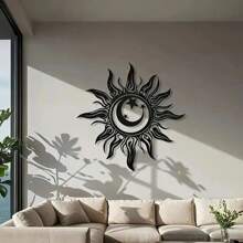 1pc Metal Sun, Moon And Stars Wall Art Decor - Easy To Hang For Living Room And Outdoor Spaces Room Decor Bedroom Decor Home Decor Wall Decor