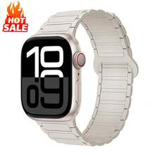 磁性硅胶运动表带兼容 表带 38mm 40mm 41mm 42mm 44mm 45mm 46mm 49mm 适用于女士男士 S1 S2 S3 S4 S5 S6 S7 S8 S9 S10 由塑料制成软硅胶表带兼容 Series 10 SE 9 8 7 6 5 4 3 2 1 Ultra 1 2 颗粒手链硅胶替换腕带强磁链接柔软荔枝纹硅胶表带安全表带 | 磁性硅胶表带升级版 - 彩色 - 查看 24