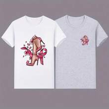 1/2/3 Stücke Mode Rosa Hochferse Hitzeübertragungsaufkleber - Blumenmuster DIY Aufkleber, für Kleidung, Taschen, Hüte, Kissen - waschbar, leuchtende Farben, perfekt für Enthusiasten