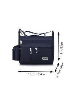 Men's Bag PU Shoulder Crossbody Bag Casual Bag Men's Bag Backpack Small Bag Mobile Phone Bag New - Blue - View 2
