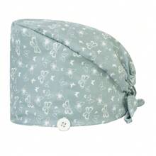 1 pieza Gorra de trabajo con bordado de mariposa de poliéster para mujeres, adecuada para médicos, enfermeras, amas de casa, antibacteriana y antipolvo, aplicable para primavera, verano, otoño e invierno