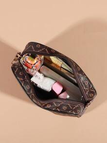 Elegant Women's Multifunctional Mini Crossbody Wallet - Heart-Shaped Pattern, Adjustable Shoulder Strap, Zipper Closure, Nylon Lining And Zipper Pocket - Compact Daily Essential Organizer, Small Crossbody Bag - Multicolor - View 5