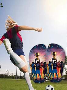 SRH 1 Pair Customized Glossy Shin Guards, Made Of Durable PE Plastic Panel With EVA Cushioning Pad On The Back, Comfortable And Protective For Football/Soccer Field Training And Games, Ideal Personalized Football Accessory Gift For Youth, Family And Friends - Multicolor - View 11