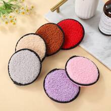 3pcs Reusable Facial Cleansing Pads, Dual-Sided Washable, In Random Colors, Portable