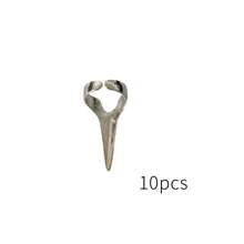 10pcs Hair Division Tool Gothic Nail Finger Role-Playing Claw Metal Full Finger Ring, Used For Hair Braiding, Curly Hair Styling, Hair Extensions, Wigs And Hair Accessories Halloween