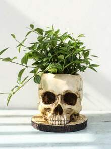 Maceta/Recipiente para caramelos con diseño de cráneo gótico para Día de Muertos y Halloween - Decoración duradera y versátil para interiores y exteriores - Multicolor - Ver 12