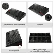 4PCS Kerb Ramp 50x27x9cm Portable Curb Ramps Heavy Duty Threshold Ramps Kerb Ramps For Doorways Wheelchairs Bicycles Dirtbikes Stairs Loading Dock Sidewalk Car Scooter Bike - Black - View 3