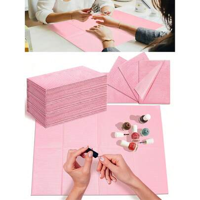 6/10/20/50/100/125/200Pcs Disposable Nail Mats FordableNail Art Table Mats For TableWaterproof 3 Ply Nail Art Paper 13" X17" Pads For Nail Table Decoration KitNail Art Accessories