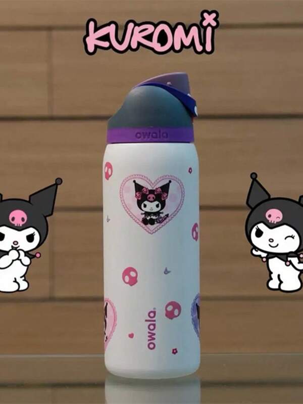 Sanrio Kuromi Signed Jointly 32oz Vacuum Flasks & Thermoses Water Bottle Drinkware Thermo Tumbler Stainless Steel Thermal Mug Original Cold Hot Flask