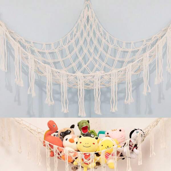 1 Piece Plush Animal Net, Plush Toy Storage Rack, Storage Hammock Handmade Toy Hammock Net For Plush Animal Corner Wall Mounted Toy Storage Rack Small Plush Animal Rack (Suitable For Small And Medium Toys)