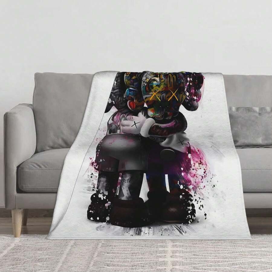 Kawss Kawaii Kaw  Blanket Flannel Blanket, Super Comfortable Winter Warm Blanket Summer Air Conditioning Blanket, Soft And Light Bed Sofa Decoration, Not Easy To Shed, Machine Washable