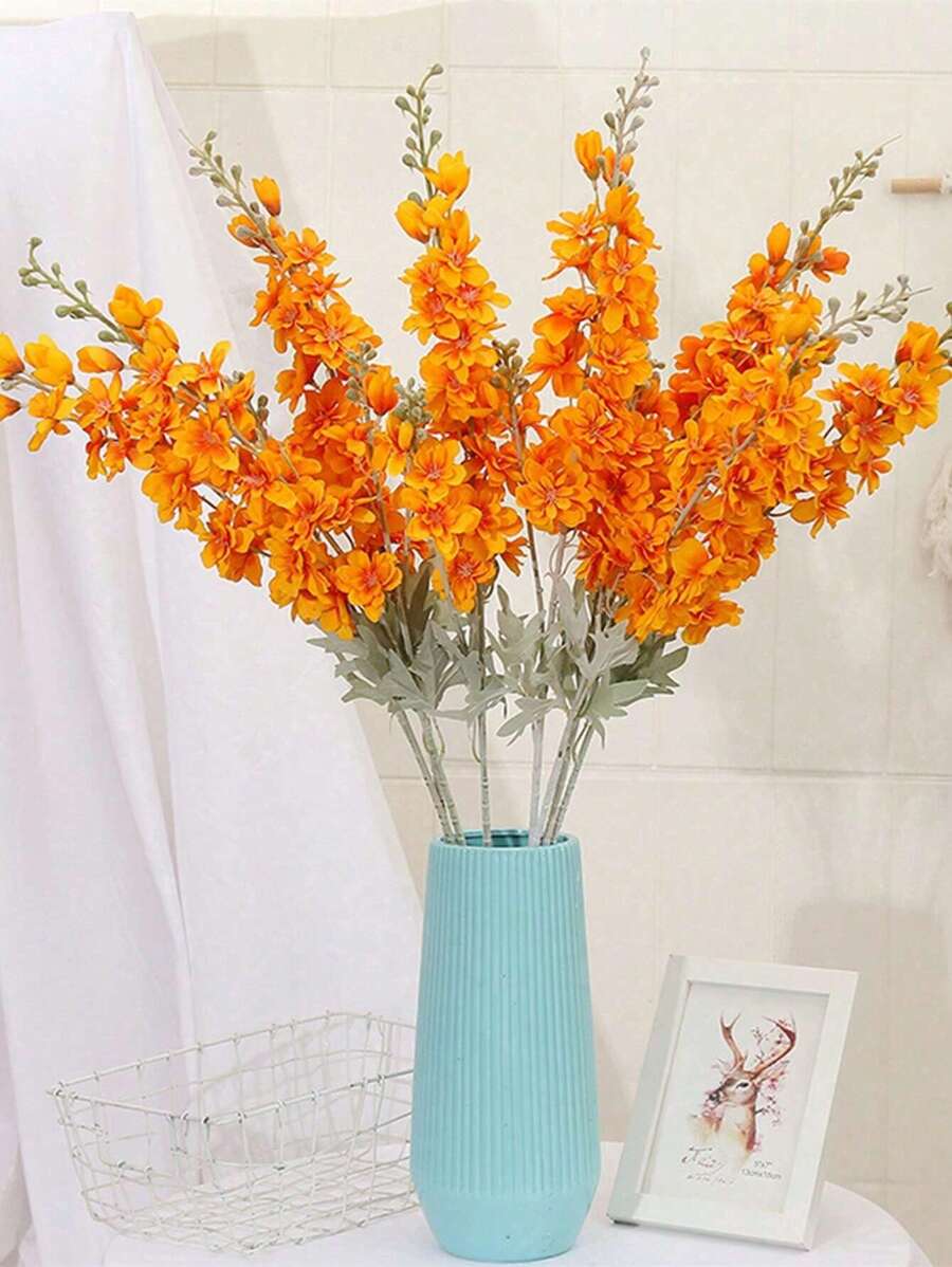 1pc Artificial Blue Babysbreath Flower, Party, Holiday, Wedding Home Decor Fake Flower
