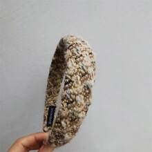 Autumn/Winter Style High Top Small Fragrance Headband Tweed Sponge Headband Braided Plaid Hairpin Vintage Hair Accessories Hairband Hair Hoop