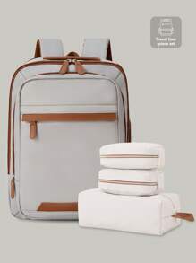 Myco Mochila de viaje para hombres, aprobada para equipaje de mano de 40L, con 3 cubos de embalaje, bolsa de viaje para fines de semana, universidad, oficina, regalos de Navidad, bolsa de viaje de invierno, bolsa escolar, mochila de vuelta al cole, de gran capacidad, impermeable, compartimento para portátil, diseño con correa de equipaje, ligera, portátil, para trabajadores de cuello blanco, perfecta para vuelta al cole, primer día de escuela, exterior, viajes, salidas