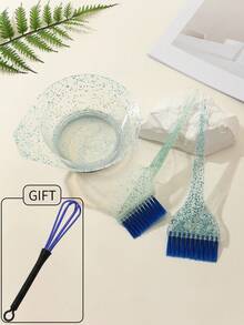 Glitter Hair Dye Tool Set, Hair Salon Hair Dye Set Double-Sided Hair Dye Comb Hair Rush Scale Bowl Non-Slip Hair Dye Bowl Hair Dye Mixing Bowl Three Pieces Set Multi-Color, Hair Salon Hair Dye Blender Dye Paste Coloring Blender Dye Paste Stir Well Mixing Stick, Back To School, Travel Holiday Essentials, Hair Accessories For Women, Slick Back Brush, Barber Accessories, Hair Dryer, Hair, Barber, Hair Tools, Hair Products,Hair Dryer,Hair, Accessories, Hair Products, Hair Tools, Hair Stuff, Hair Care, Curly Hair Brush, Barber, Barber Accessories, Hairdressing Equipment,Travel Essentials,Travel Essential,Hairstyle,Hairdressing,Hair,Travel,Hair Products,Hair Tools,Hair Stuff,Barber,Barber Accessories,Barbershop,Hairdressing Equipment - Multicolor - View 11