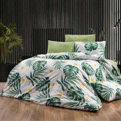 [Hergestellt in der Türkei] Weicher Baumwoll-Mix 3/4 Stücke Bettwäsche-Set | 160*220 / 220*240 Bettbezug + 180*240 / 240*260 Spannbettlaken + 50*70 Kissenbezug(e) | Minimalistisches & gemütliches Design