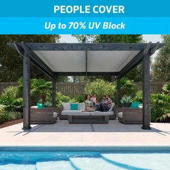 6' X 50' Outdoor Stone Sun Shades Canopy, Waterproof UV Block Protection