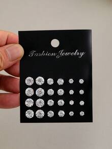 24 piezas Juego de aretes pequeños de acero inoxidable con diseño lindo y de moda, regalo de graduación de estilo dulce para estudiantes, aretes pequeños versátiles y de alta calidad para uso diario, unisex