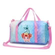 Bolsa de deporte estilo bolso de viaje con diseño de sirena y unicornio para niñas, bolsa de fin de semana, bolsa de viaje, bolsa de dormir, bolsa de gimnasio, bolsa de baile, regalo