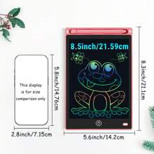 XZBB LCD-Schreibtafeln in verschiedenen Größen 8,5/10/12/16/20 Zoll, Kinderschultafel zum Zeichnen, Multifarbiges Großformat-Schreib- und Zeichenwerkzeug, kreatives Talent, Denkaufgaben für Kinder ab 3 Jahren, One-Touch Bildschirm löschen/sperren, Reise/Geburtstags/Einschulung/Weihnachtsgeschenk, zufälliger Rahmen im Blindpack