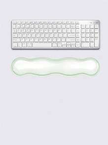 1 Set Crystal Clear Wave Shape Wrist Rest Pad For Mouse Pad, Keyboard Palm Rest, Wrist Support Cushion - Cool & Comfortable