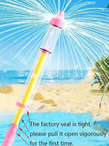 1pc Summer Fireworks Water Gun, Gift For Water Polo Battles And Beach Activities, Large Drawstring Fountain Water Gun Adult Drifting Equipment