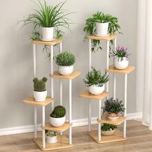 5-Tier Indoor Metal Flower Stand, Can Hold Multiple Plants, Corner Tall Flower Rack, Suitable For Yard, Garden, Living Room, Balcony, Bedroom, Multi-Layer Retro Design, Outdoor Decorative Plant Rack - Multicolor - View 7