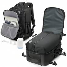 Vacuum Compression Backpack - Durable Nylon, For Men & Women Large-Capacity Travel Backpack Multifunctional Luggage Storage Backpack Lightweight & Water-Resistant - Perfect For Travel, Hiking, Camping & Outdoor Adventures Multi-Functional Compressed Vacuum Storage Backpack For College Students' Backpack - 彩色 - 查看 3