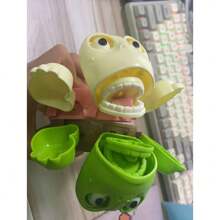 1pc Creative Turtle Coaster, Desktop Decor, Funny Sound Effect Pressure Activated Bulging Eyes Coaster Holder