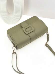 Mini Women Crossbody Bag Classic Fashion PU Crocodile Grain Multi-Function Handbag Purse Compact Lightweight High Capacity Suitable For Shopping Dating Festival Gift For Women Wallet Purse Wallet Wallet - Green - View 2