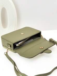 Mini Women Crossbody Bag Classic Fashion PU Crocodile Grain Multi-Function Handbag Purse Compact Lightweight High Capacity Suitable For Shopping Dating Festival Gift For Women Wallet Purse Wallet Wallet - Green - View 6