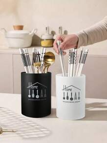 1 Peça Porta-Utensílios de Aço Inoxidável para Cozinha, Organizador de Ferramentas de Cozinha de Grande Capacidade para Colheres, Pauzinhos, Prateleira de Armazenamento de Cozinha, Escorredor de Talher, Utensílios de Cozinha, Decoração de Ambiente, Adequado para Cozinha, Restaurante, Festa, Acampamento, Ao Ar Livre, Reunião, Presente para Amigos, Presente para Família
