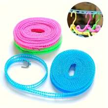 1 pièce de corde à linge portable, corde à linge épaissie et améliorée, sans perçage, disponible en plusieurs couleurs et tailles, corde à linge en plastique robuste, antidérapante et résistante au vent, corde à linge de camping, convenant pour une utilisation dans les salles de bain, les balcons, le camping extérieur, les voyages, les écoles, les dortoirs, etc., accessoires de buanderie de la maison, accessoires de camping extérieur, accessoires de salle de bain et de dortoir