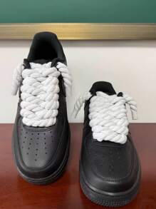 1pair Thick Rope Shoe Laces For Chunky Shoelaces Replacement Laces For Men's And Women's Shoelaces,Sneakers.Shoelaces(120cm/47.24inch)