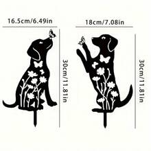 2 قطعة من اكليل أكريليك مقطع الظل للكلب ديكور حديقة ، لوازم خارجية