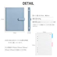 A5 Notebook Planner 6 Holes Loose Leaf Ring Memo Pad With Pen Holder Schedule Book Card Storage A5 Notebook Cover Card Storage Unisex Business Schedule Book Office Supplies School - Multicolor - View 5