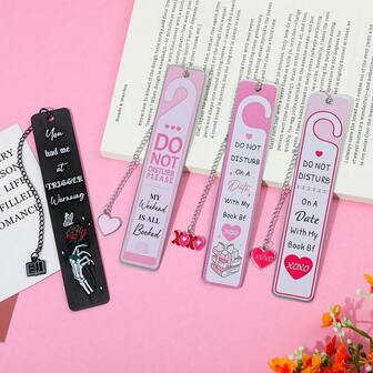 New Love Rose Design Stainless Steel Bookmark, Creative Book Boyfriend Reading Accessories, Perfect Gift For Your Lover, Valentine's Day Birthday Gift, Reading Accessories, Daily Office Supplies, Learning Stationery