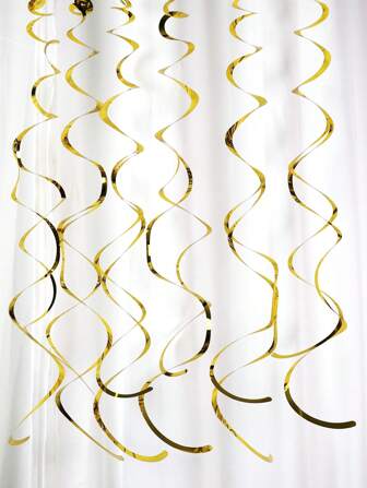 6pcs Solid Hanging Swirl Decoration,Christmas