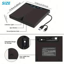 Tragbares 7-in-1 Cd/dvd-laufwerk Usb 3.0: Unterstützt Aufnahme, Wiedergabe Und Kompatibel Mit Laptops/desktop-pcs/betriebssystemen! Multifunktionale Kompatibilität: Kompatibel Mit Verschiedenen Geräten, Einschließlich Laptops, Desktops Und Betriebssystemen Wie Windows 11/10/8/7, Linux Und Os. High-speed-datentransfer: Die Usb 3.0-schnittstelle Bietet Schnelle Datentransferraten Für Effiziente Und Schnelle Verwendung. Tragbares Design: Leicht Und Kompakt In Der Struktur, Einfach Zu Tragen Und Zu Verwenden. Multifunktional: Dieses 7-in-1 Cd/dvd-laufwerk Verfügt Über Eine Vielzahl Von Funktionen, Einschließlich Aufnahme, Lesen Und Abspielen Von Cd/dvd. Einfach Zu Bedienen: Plug-and-play, Keine Zusätzliche Software Oder Treiber Erforderlich. Bequeme Stromversorgung: Mit Usb Betrieben, Keine Externe Stromversorgung Erforderlich.
