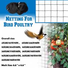 1Pc Bird Net Plastic Nylon Net Anti Bird Catcher Netting Traps Crops Protective Pond Fishing Net Fruit Tree Flower Garden Mesh Pest Control Tool - Black - View 3